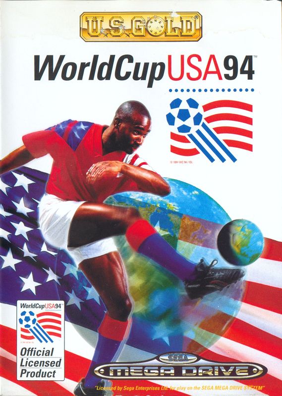 World Cup USA '94 box art for Sega Mega Drive